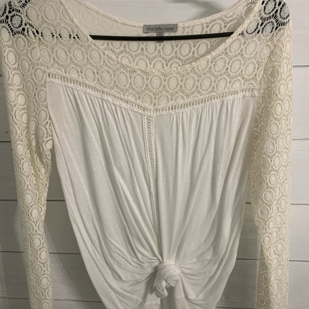 charlotte russe dainty long sleeve shirt